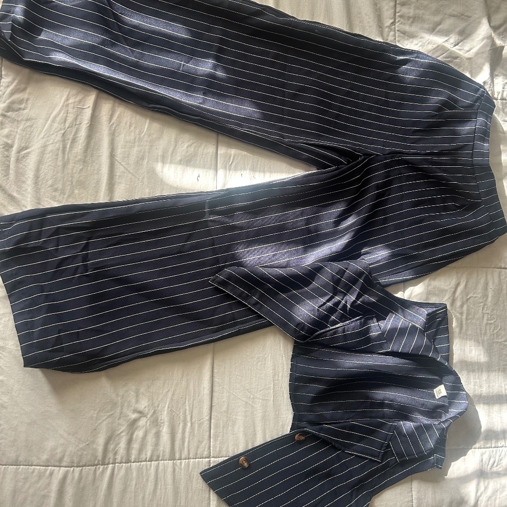 Kids Pins Stripe Pants and Vest